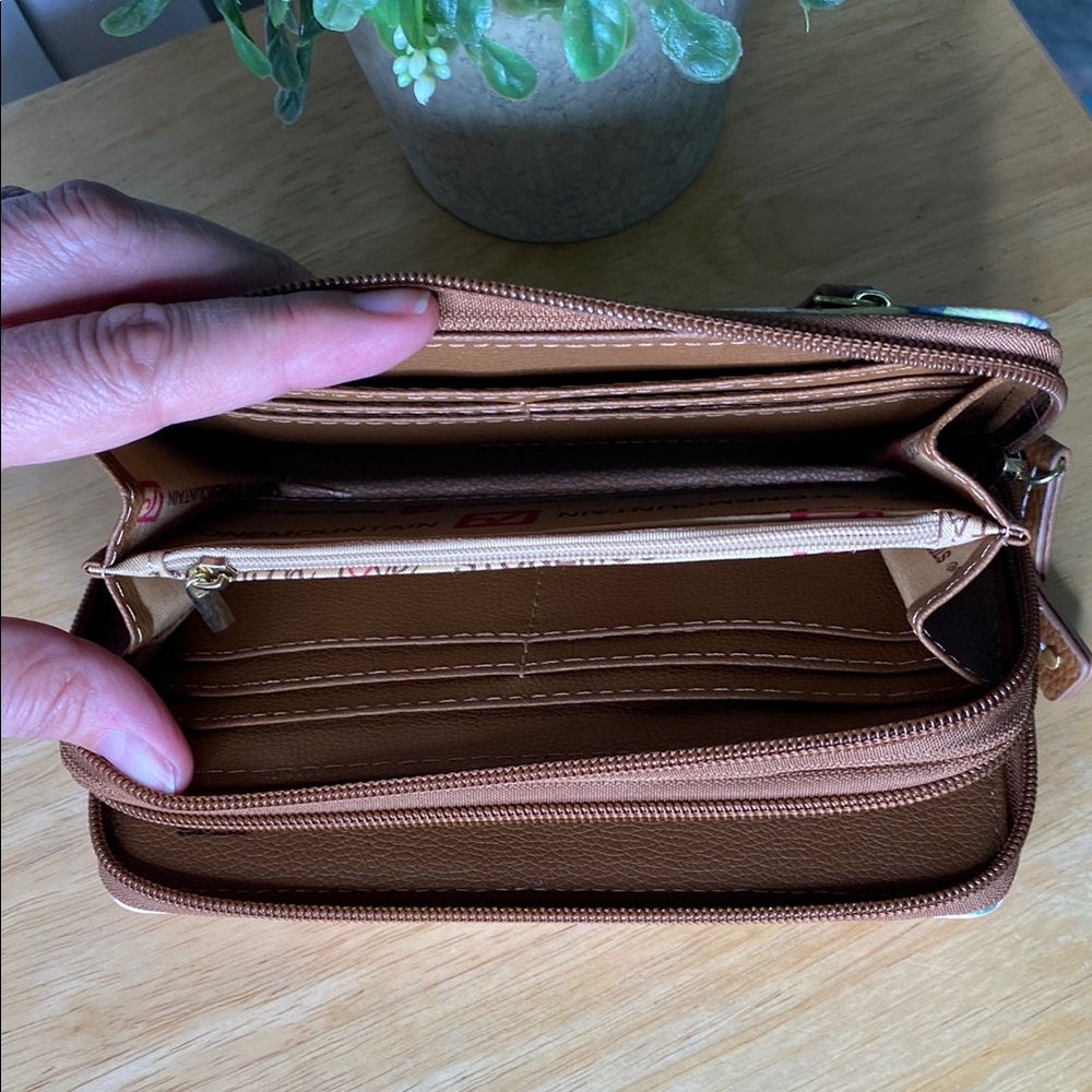 Stone Mountain Pink Floral Butterfly Wallet - Picture 7 of 8